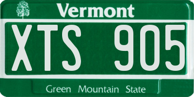 VT license plate XTS905