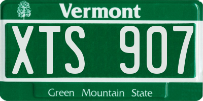 VT license plate XTS907