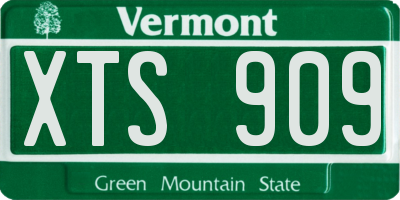 VT license plate XTS909