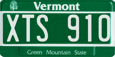 VT license plate XTS910