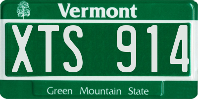 VT license plate XTS914