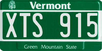 VT license plate XTS915