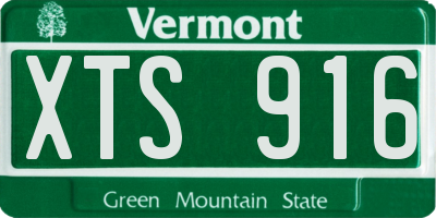 VT license plate XTS916