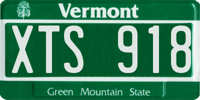 VT license plate XTS918