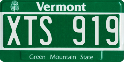 VT license plate XTS919