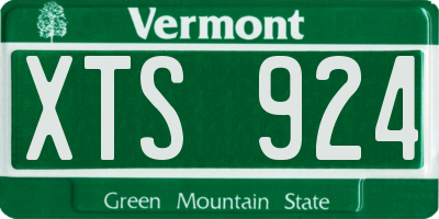VT license plate XTS924