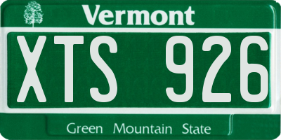 VT license plate XTS926