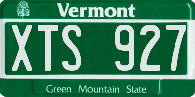 VT license plate XTS927