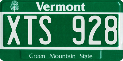 VT license plate XTS928