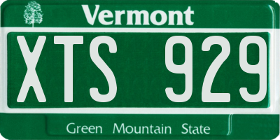 VT license plate XTS929