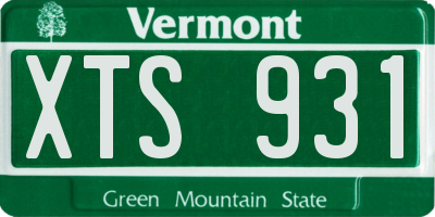 VT license plate XTS931