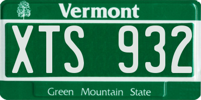 VT license plate XTS932