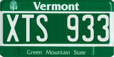 VT license plate XTS933