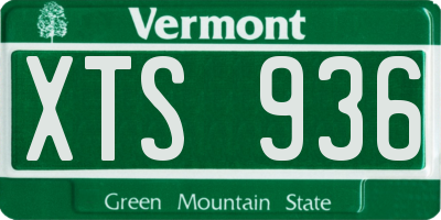 VT license plate XTS936