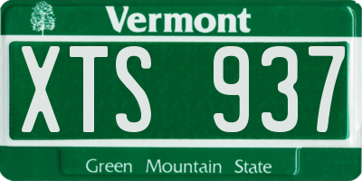 VT license plate XTS937