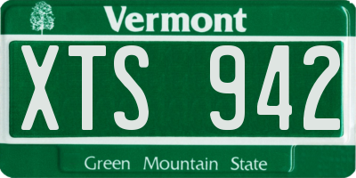 VT license plate XTS942