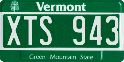 VT license plate XTS943