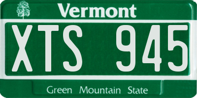 VT license plate XTS945