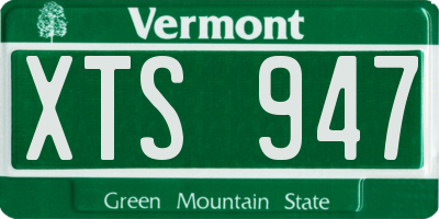 VT license plate XTS947