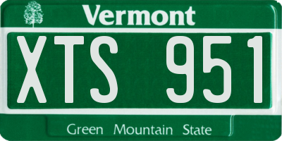 VT license plate XTS951