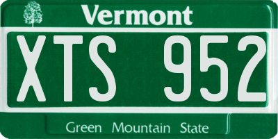 VT license plate XTS952