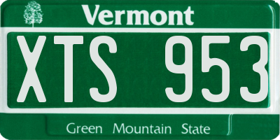VT license plate XTS953