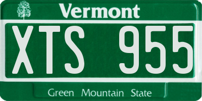 VT license plate XTS955
