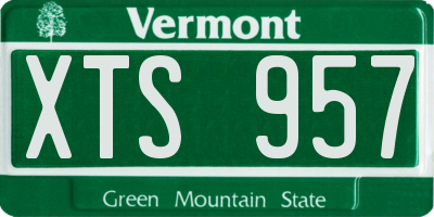 VT license plate XTS957
