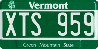 VT license plate XTS959