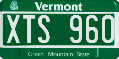 VT license plate XTS960