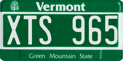 VT license plate XTS965