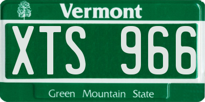 VT license plate XTS966