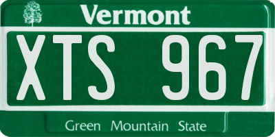VT license plate XTS967