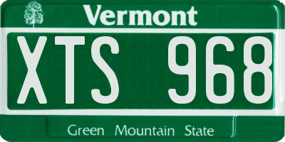 VT license plate XTS968