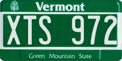 VT license plate XTS972