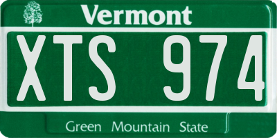 VT license plate XTS974