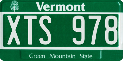 VT license plate XTS978