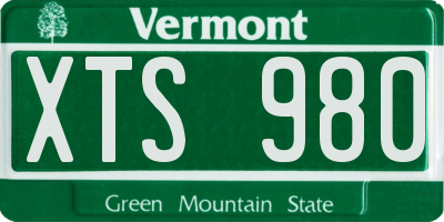 VT license plate XTS980