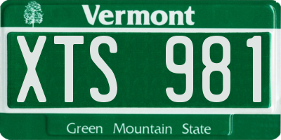 VT license plate XTS981