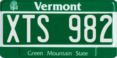 VT license plate XTS982