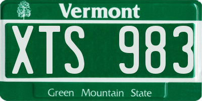 VT license plate XTS983