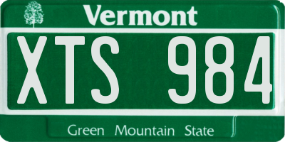 VT license plate XTS984