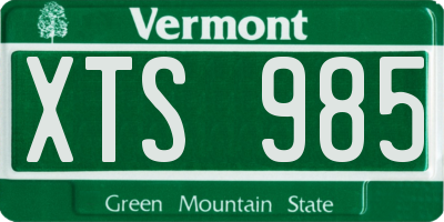 VT license plate XTS985