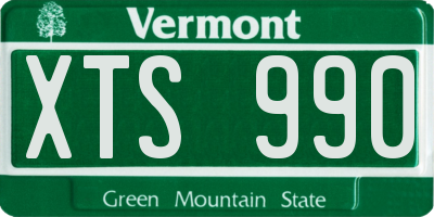 VT license plate XTS990