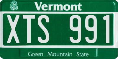 VT license plate XTS991