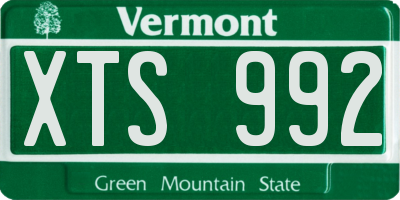 VT license plate XTS992