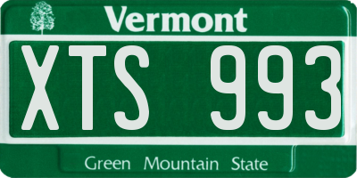 VT license plate XTS993