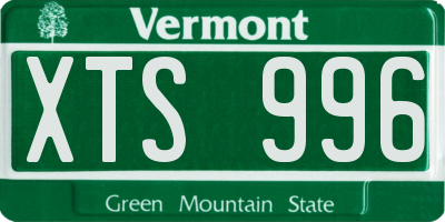 VT license plate XTS996