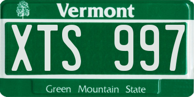 VT license plate XTS997