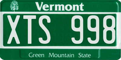 VT license plate XTS998